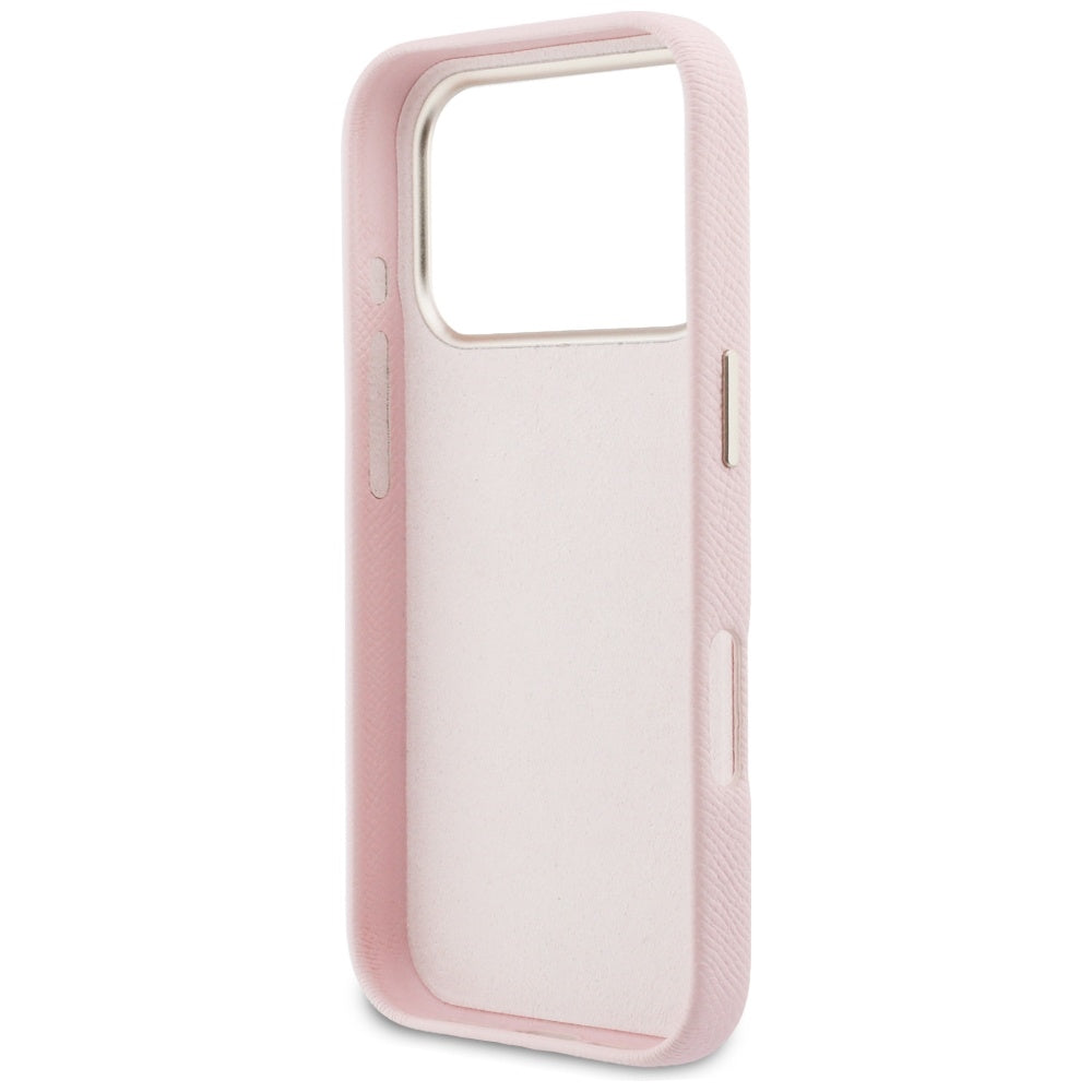 Ovitek za Apple iPhone 17 Pro Max, Guess, Resin Logo, Roza