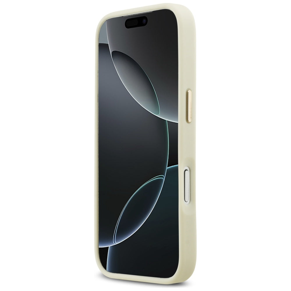 Ovitek za Apple iPhone 17 Pro Max, Karl Lagerfeld, Script Logo, Bež