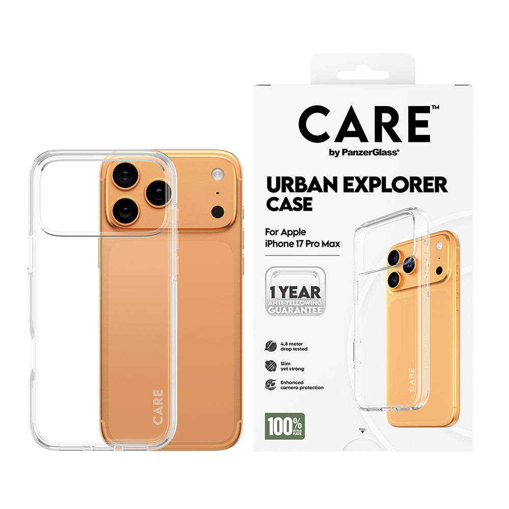 Ovitek za Apple iPhone 17 Pro Max, PanzerGlass, Care Urban Explorer, Prozoren