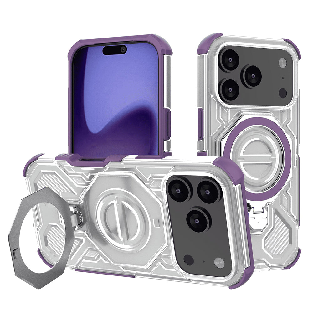 Ovitek za Apple iPhone 17 Pro, Techsuit, Carbon Shield Pro, Vijolična