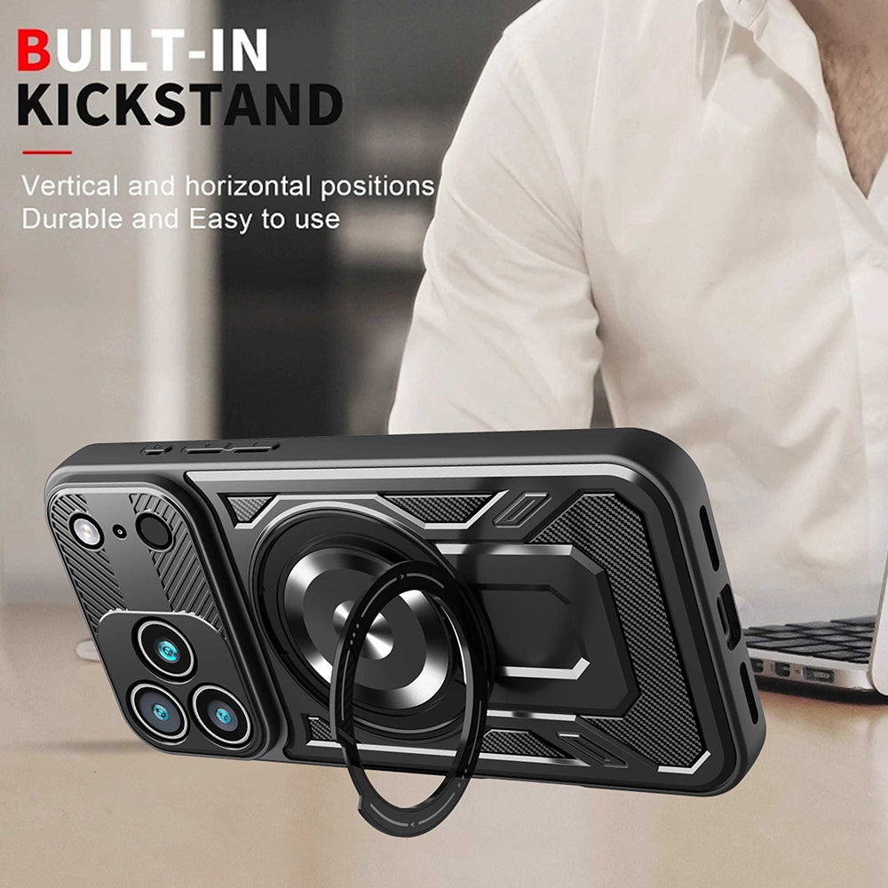 Case for Apple iPhone 17 Pro, Techsuit, RuggedCam, Black