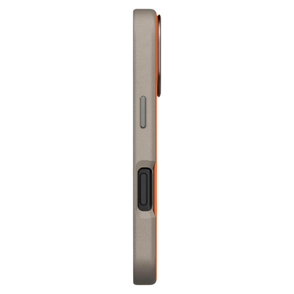 Ovitek za Apple iPhone 17 Pro, UNIQ, Lyden Leatherette, Bež Oranžna
