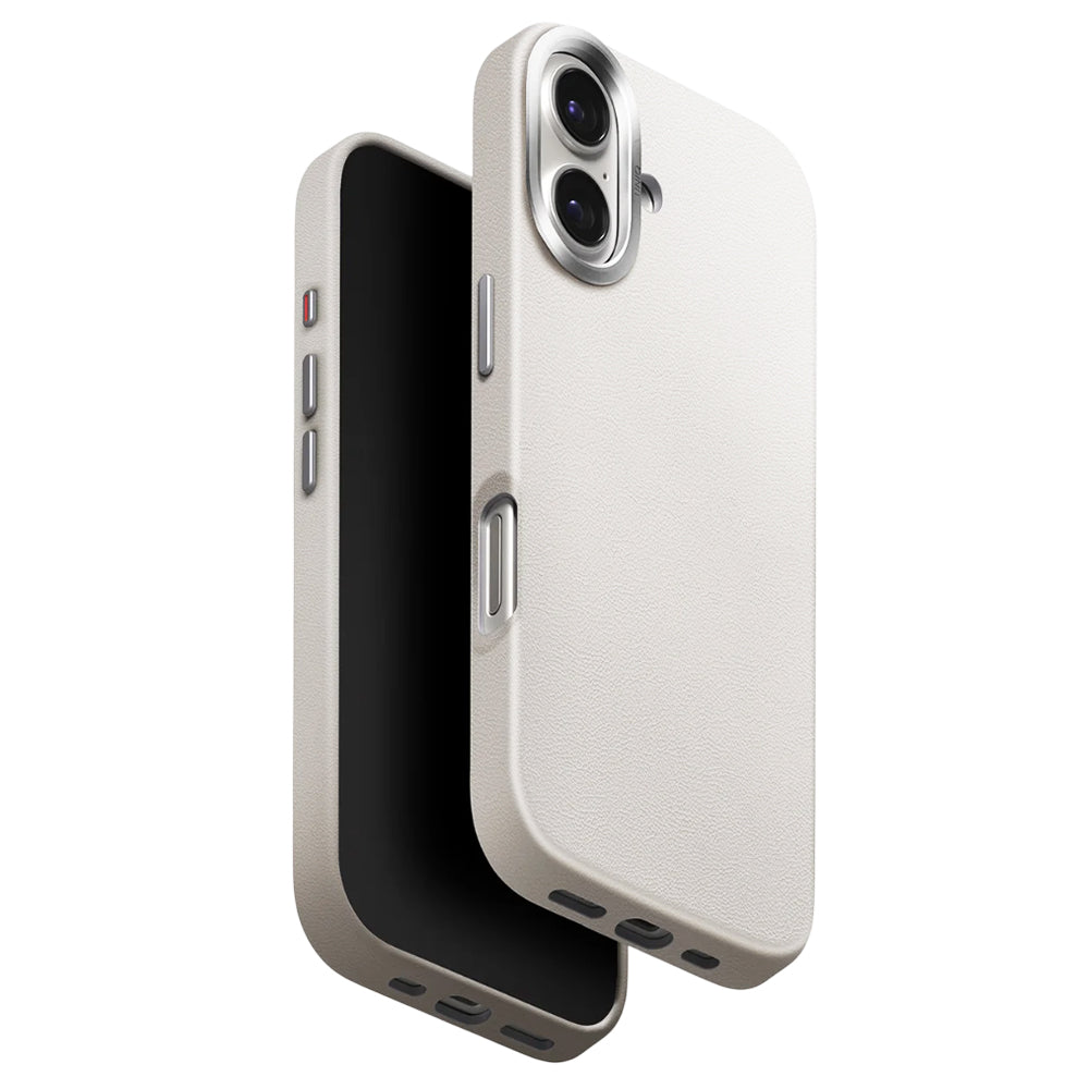 Ovitek za Apple iPhone 17, UNIQ, Lyden Leatherette, Siv