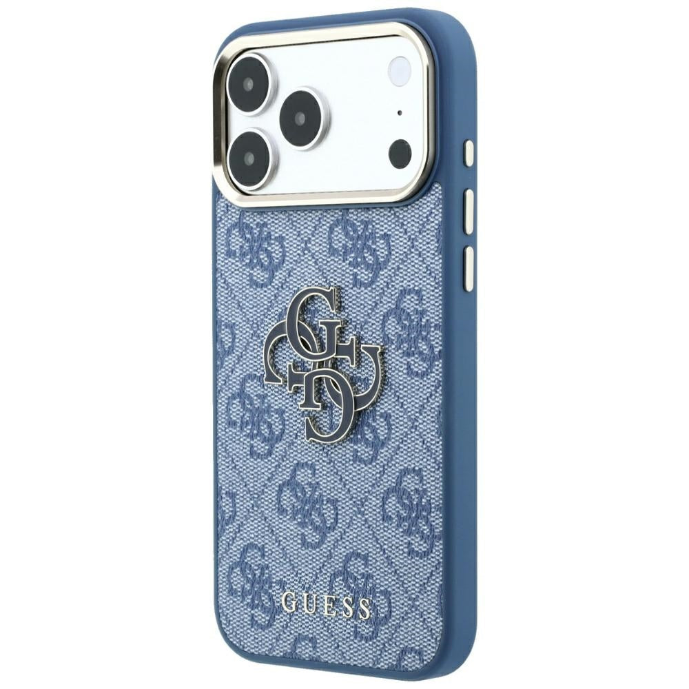 Ovitek za Apple iPhone 18 Pro / 17 Pro, Guess, 4G Big Resin Logo, Modra