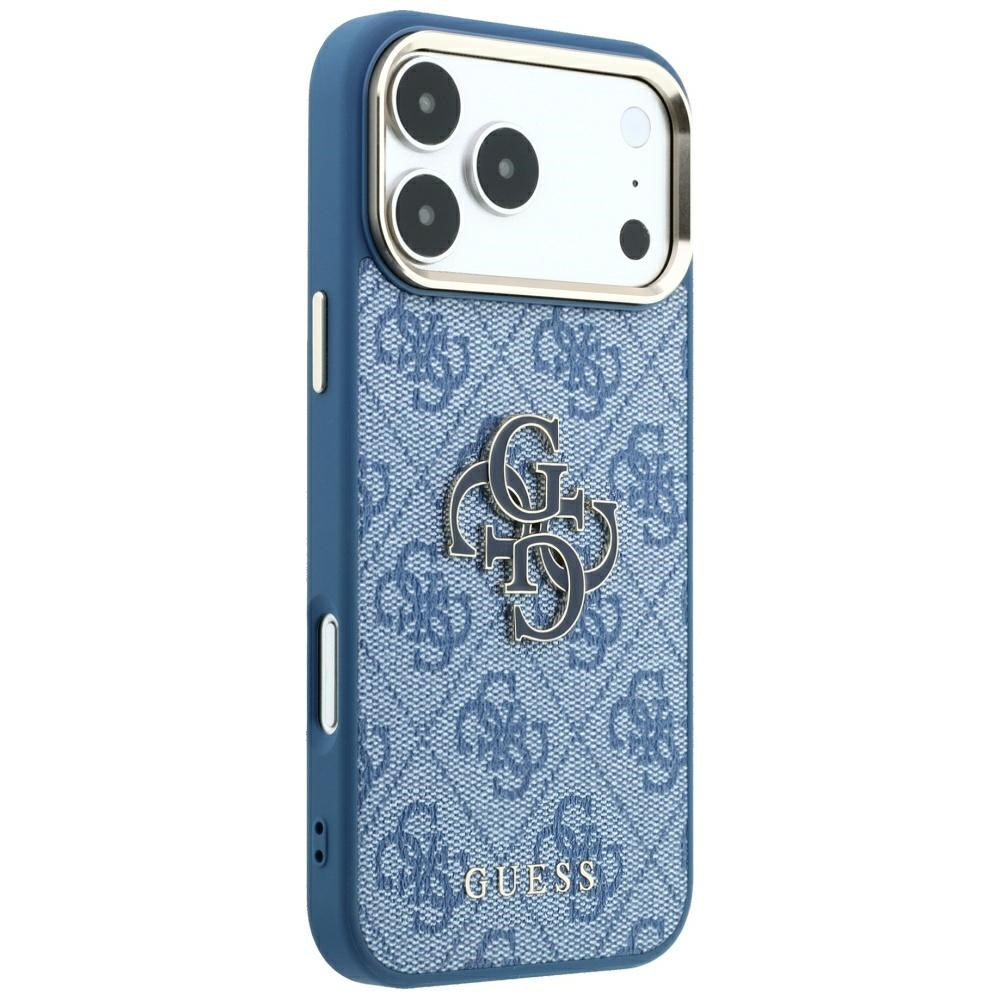 Ovitek za Apple iPhone 18 Pro / 17 Pro, Guess, 4G Big Resin Logo, Modra