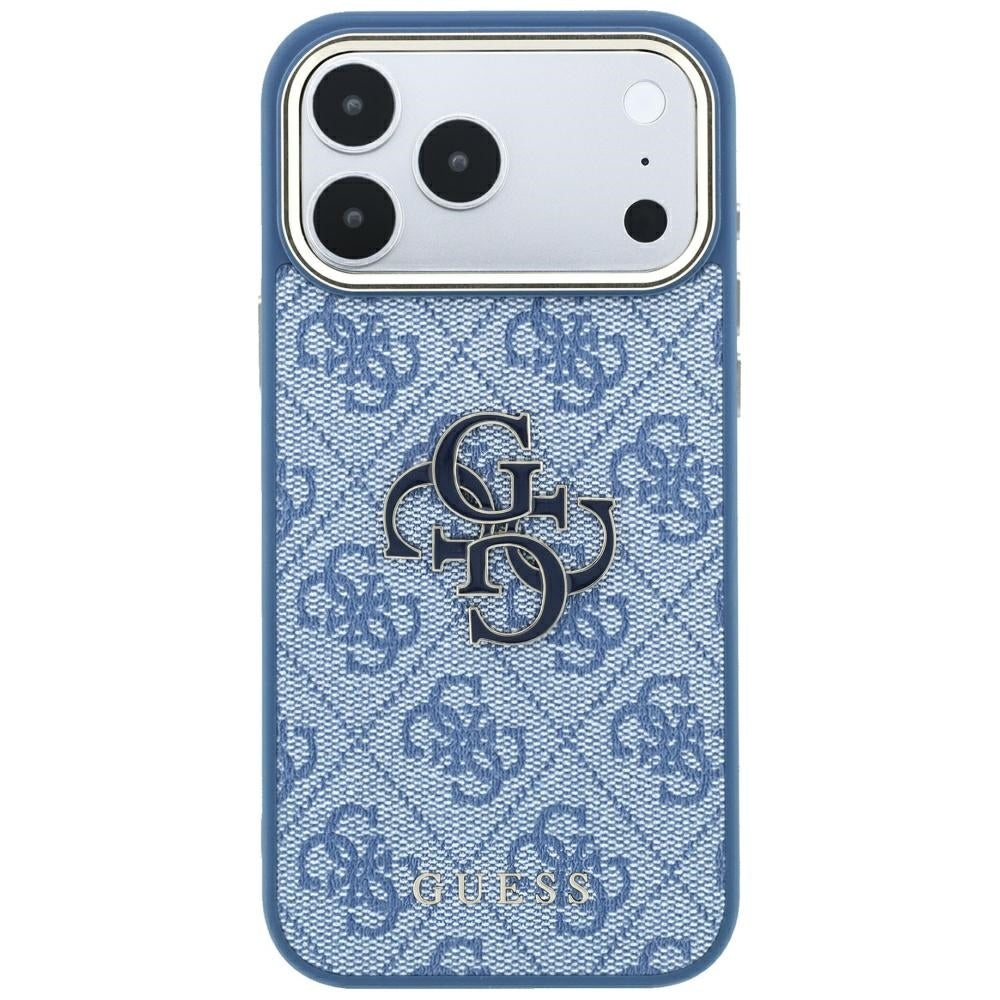 Ovitek za Apple iPhone 18 Pro / 17 Pro, Guess, 4G Big Resin Logo, Modra
