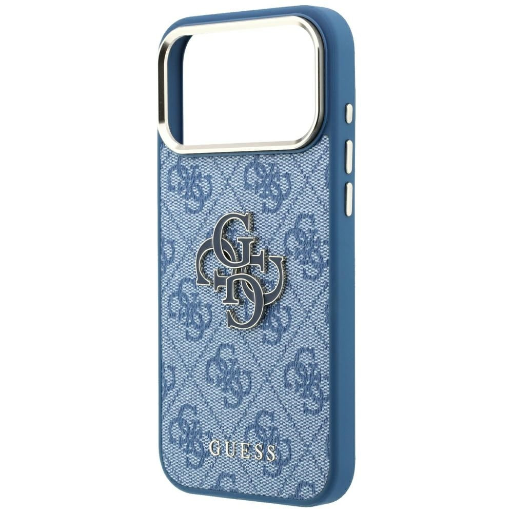 Ovitek za Apple iPhone 18 Pro / 17 Pro, Guess, 4G Big Resin Logo, Modra