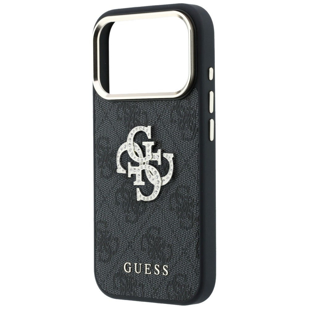 Ovitek za Apple iPhone 18 Pro / 17 Pro, Guess, 4G Big Strass Logo, Črn