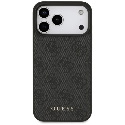 Ovitek za Apple iPhone 18 Pro / 17 Pro, Guess, 4G Classic Logo, Črn