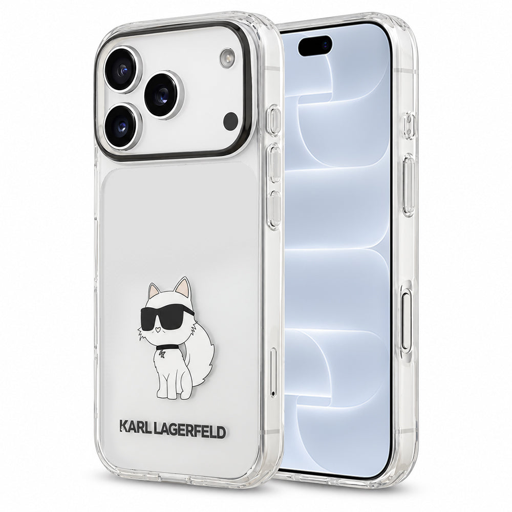 Ovitek za Apple iPhone 18 Pro / 17 Pro, Karl Lagerfeld, IML Choupette NFT, prozoren