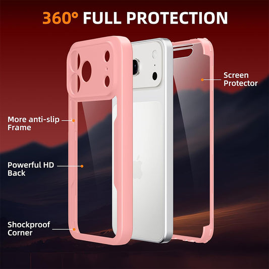 Ovitek za Apple iPhone 18 Pro / 17 Pro, Techsuit, ColorVerse 360, roza