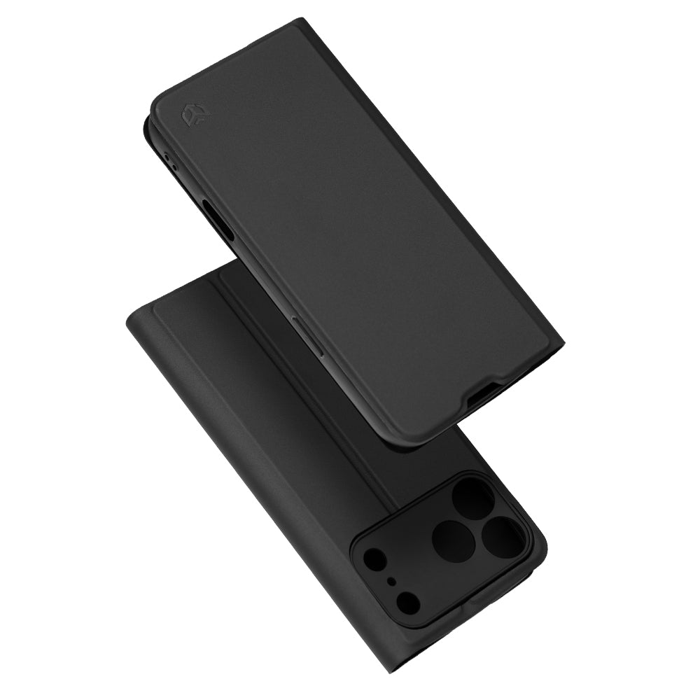 Ovitek za Apple iPhone 18 Pro / 17 Pro, Techsuit, Magskin Book, Črn
