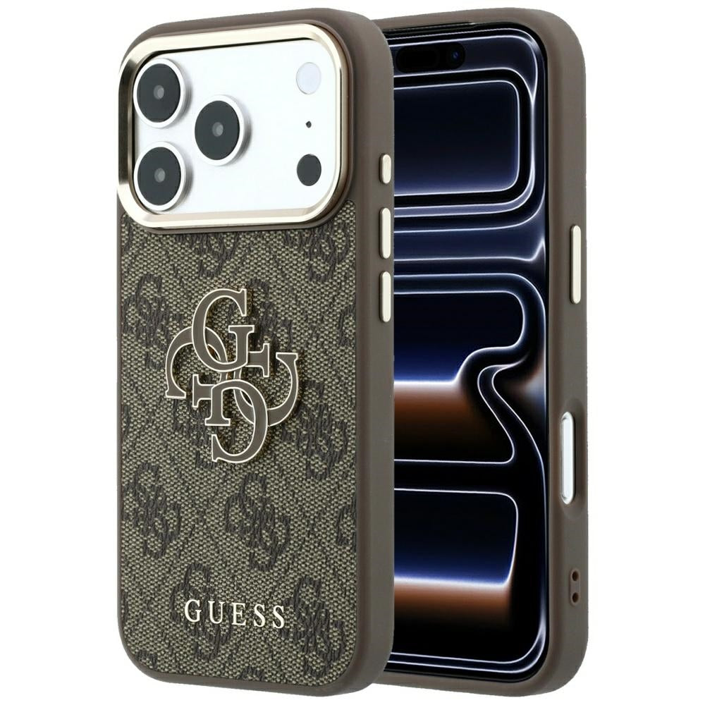 Ovitek za Apple iPhone 18 Pro Max / 17 Pro Max, Guess, 4G Big Resin Logo, rjav