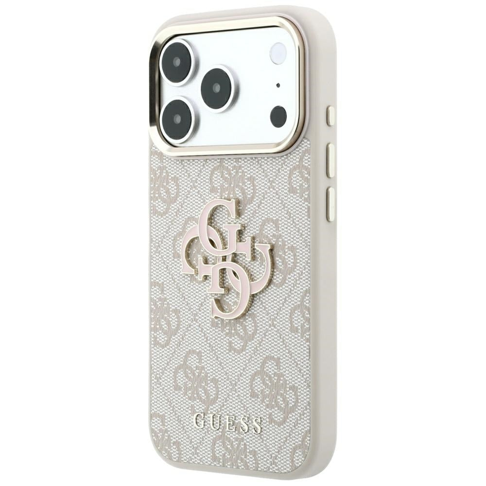Ovitek za Apple iPhone 18 Pro Max / 17 Pro Max, Guess, 4G Big Resin Logo, roza