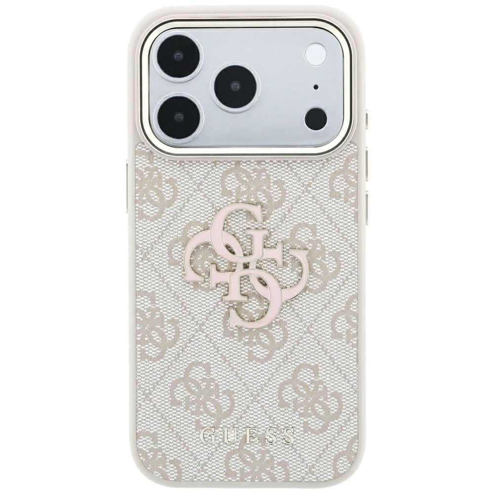 Ovitek za Apple iPhone 18 Pro Max / 17 Pro Max, Guess, 4G Big Resin Logo, roza