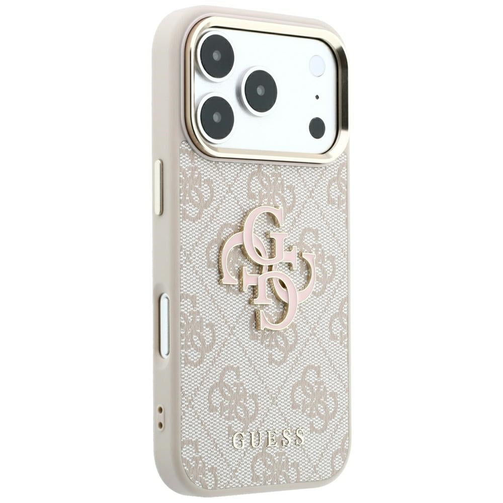 Ovitek za Apple iPhone 18 Pro Max / 17 Pro Max, Guess, 4G Big Resin Logo, roza