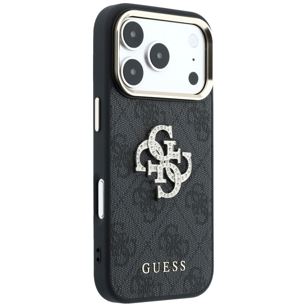 Ovitek za Apple iPhone 18 Pro Max / 17 Pro Max, Guess, 4G Big Strass Logo, Črn