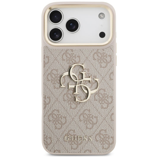 Ovitek za Apple iPhone 18 Pro Max / 17 Pro Max, Guess, Big 4G Classic Logo & Big Strap Metal Buttons, roza