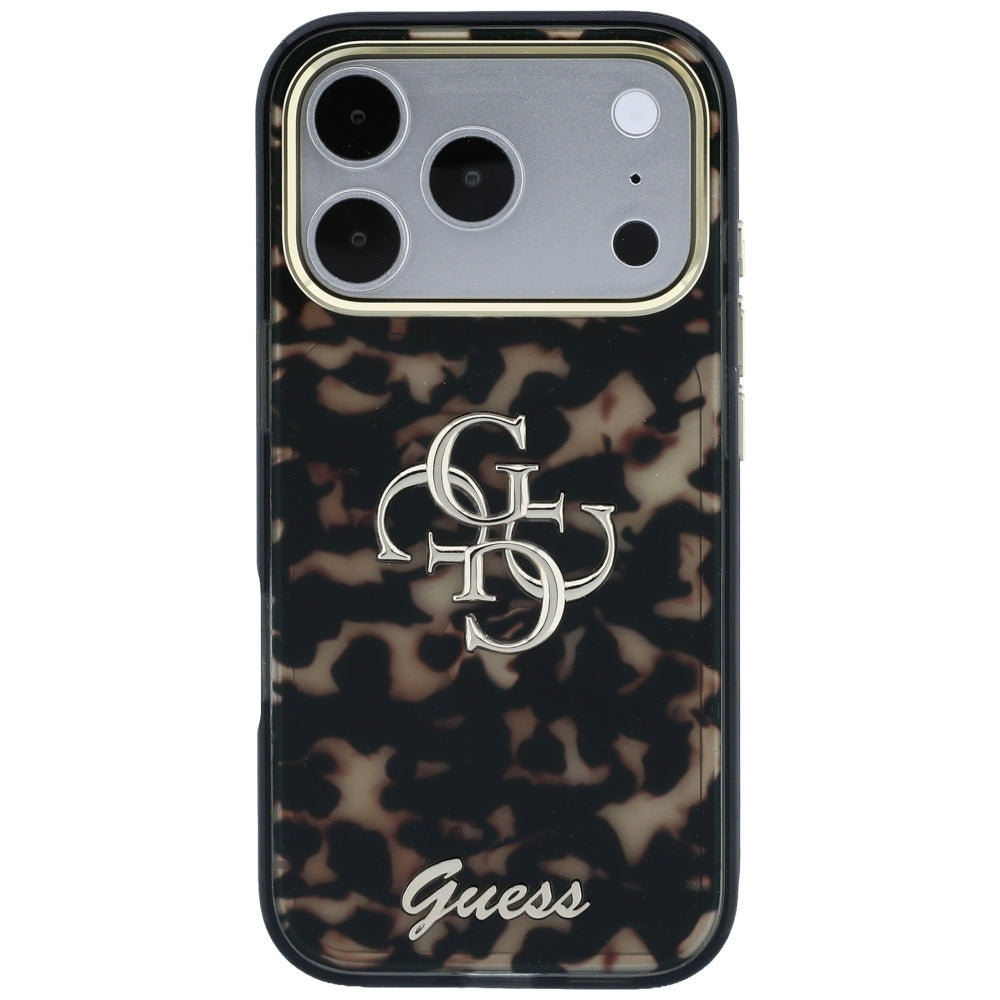 Ovitek za Apple iPhone 18 Pro Max / 17 Pro Max, Guess, IML 4G Metal Script, Rjav