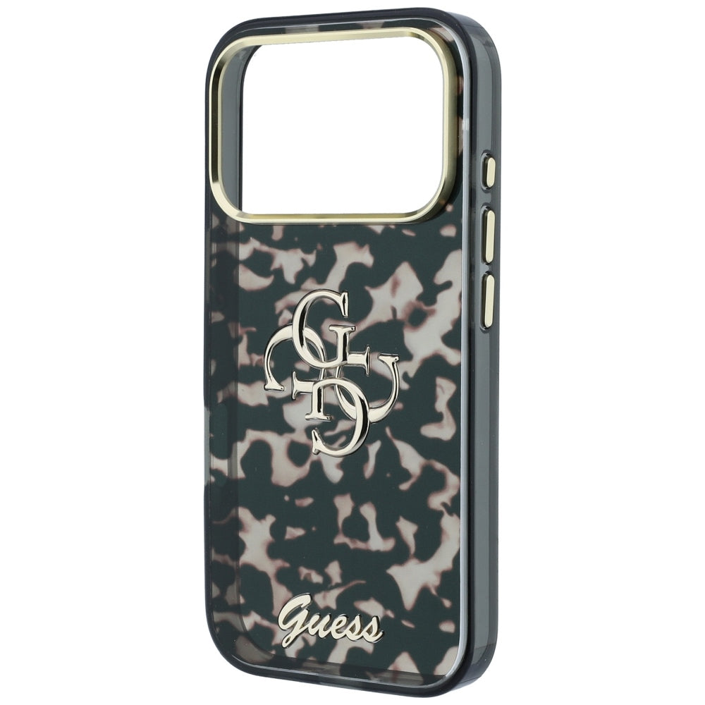 Ovitek za Apple iPhone 18 Pro Max / 17 Pro Max, Guess, IML 4G Metal Script, Rjav