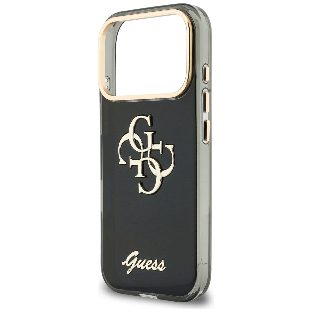 Ovitek za Apple iPhone 18 Pro Max / 17 Pro Max, Guess, IML 4G Metal Script, Črn