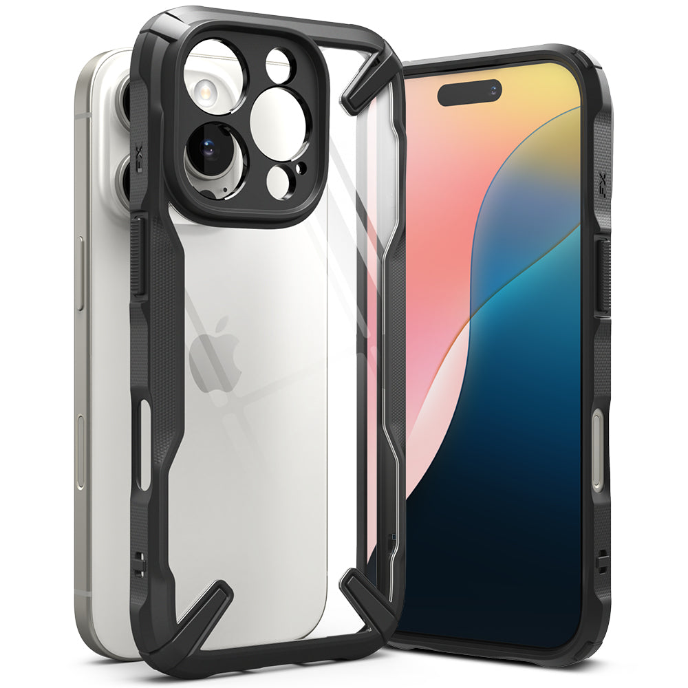 Ohišje za Apple iPhone 16 Pro Max, Ringke, Fusion X, črno