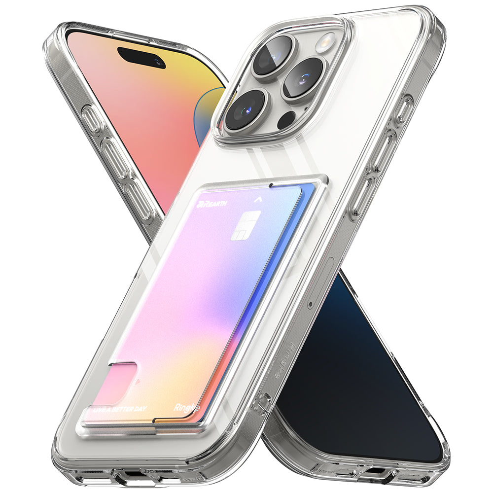 Ovitek za Apple iPhone 16 Pro Max, Ringke, Fusion Card, Prozoren