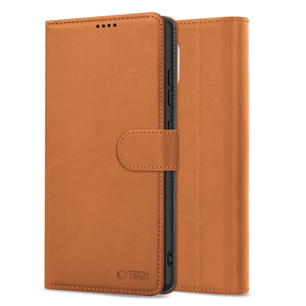 Ovitek za Apple iPhone 17e / 16e, Tech-Protect, Wallet, Rjava