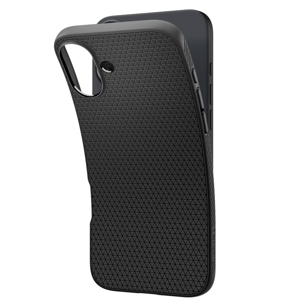 Ovitek za Apple iPhone 16, Spigen, Liquid Air, Mat Črn ACS08194