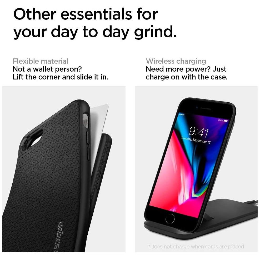 Ovitek za Apple iPhone SE (2022) / SE (2020) / 8 / 7, Spigen, Liquid Air, Črn 042CS20511