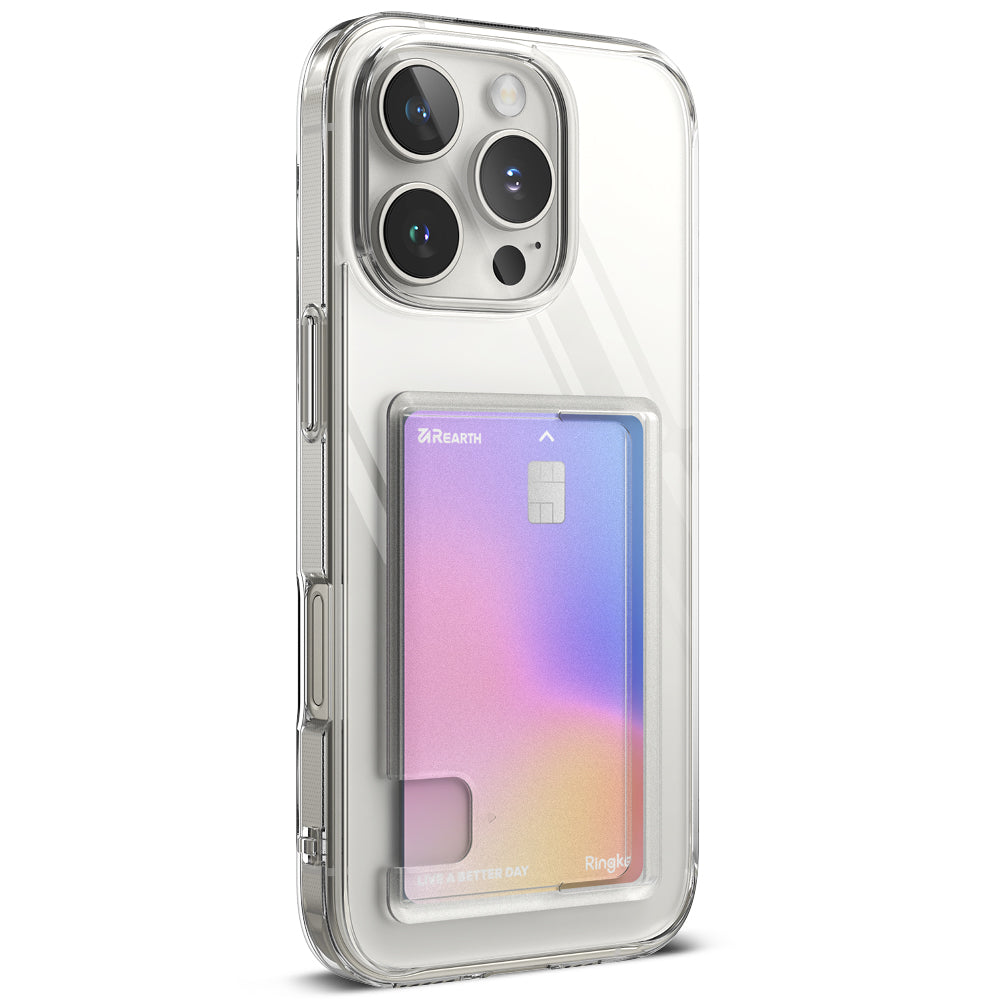Ovitek za Apple iPhone 16 Pro Max, Ringke, Fusion Card, Prozoren