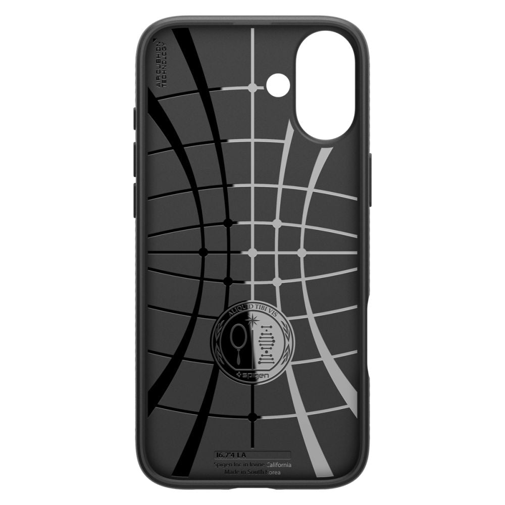 Ovitek za Apple iPhone 16, Spigen, Liquid Air, Mat Črn ACS08194