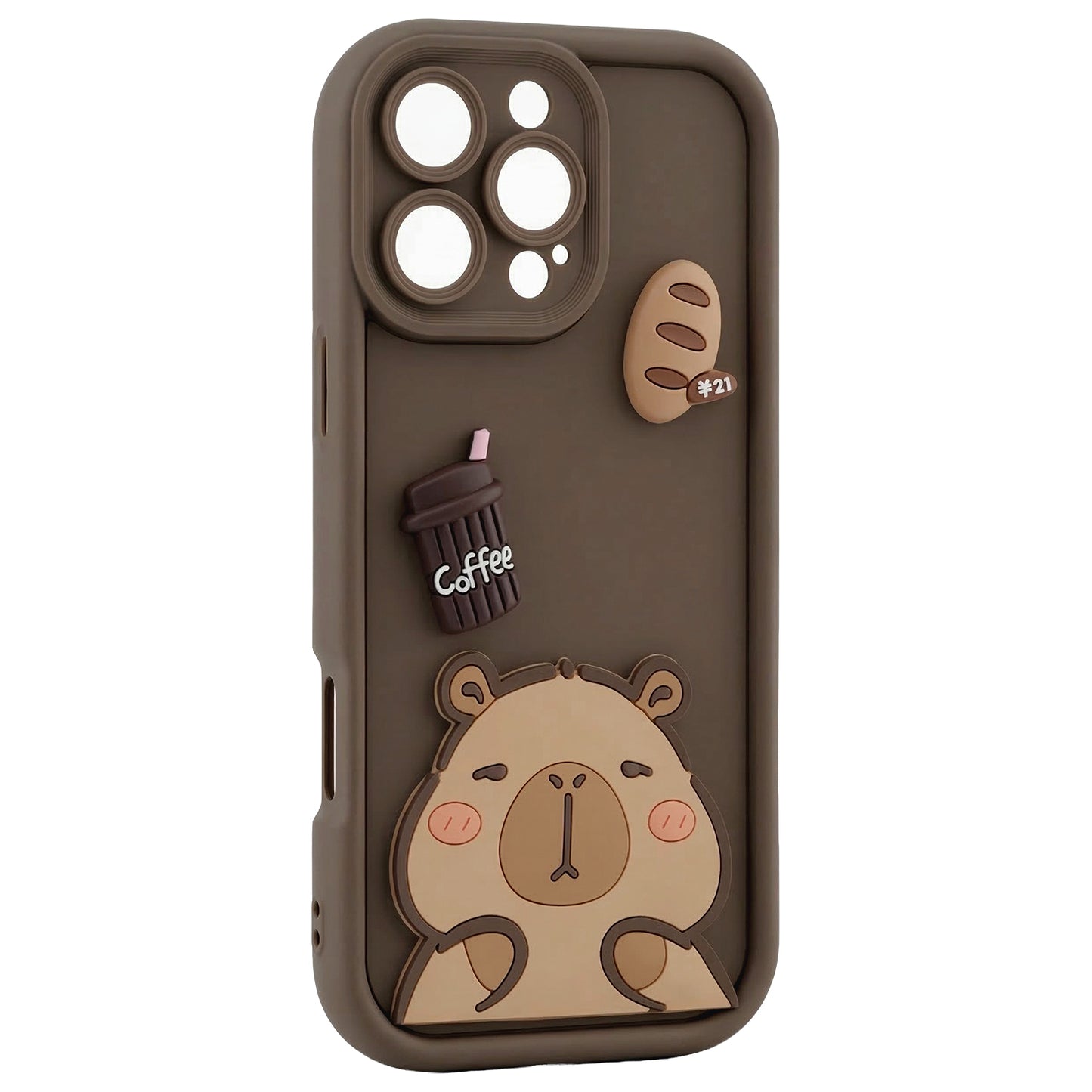 Ovitek za Apple iPhone 16 Pro, OEM, Ultra Trendy 3D Capybara, rjav