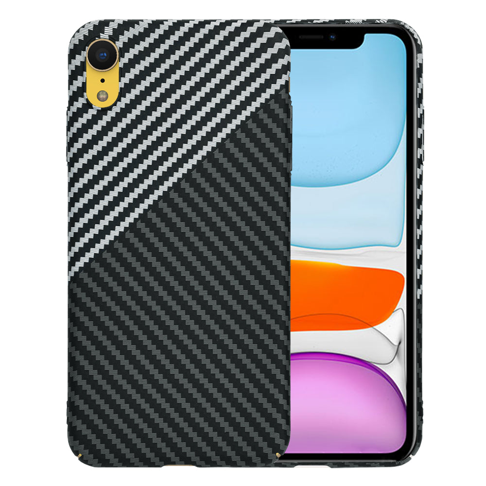 Ovitek za Apple iPhone XR, Techsuit, Carbonite FiberShell, Črno Siva