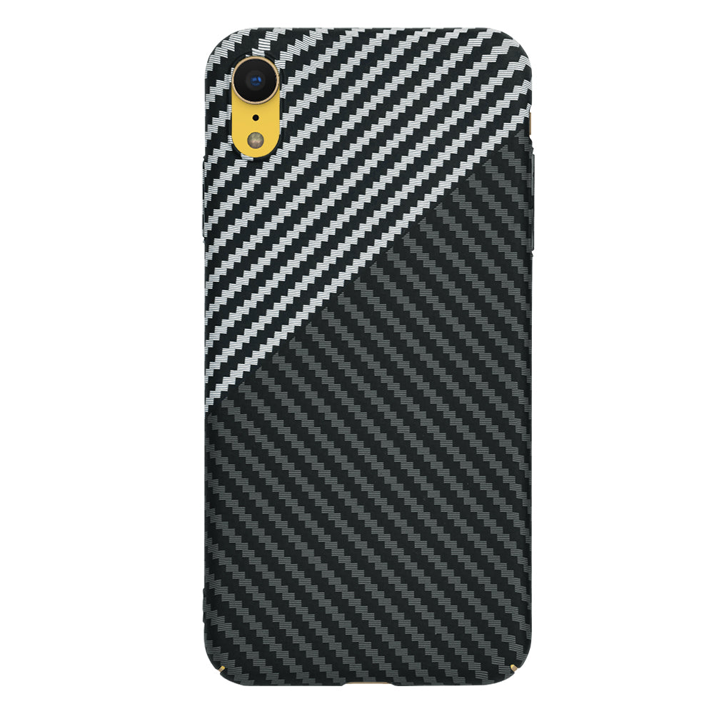 Ovitek za Apple iPhone XR, Techsuit, Carbonite FiberShell, Črno Siva