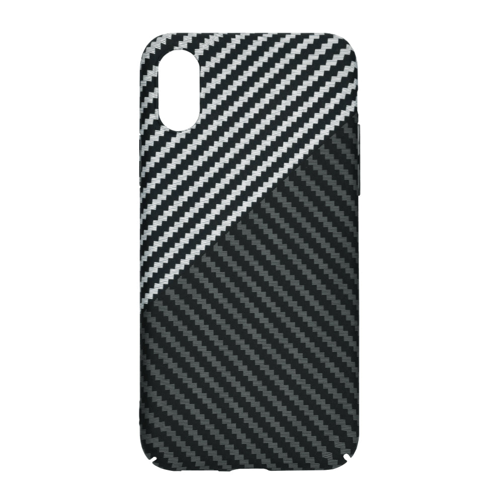 Ovitek za Apple iPhone XR, Techsuit, Carbonite FiberShell, Črno Siva
