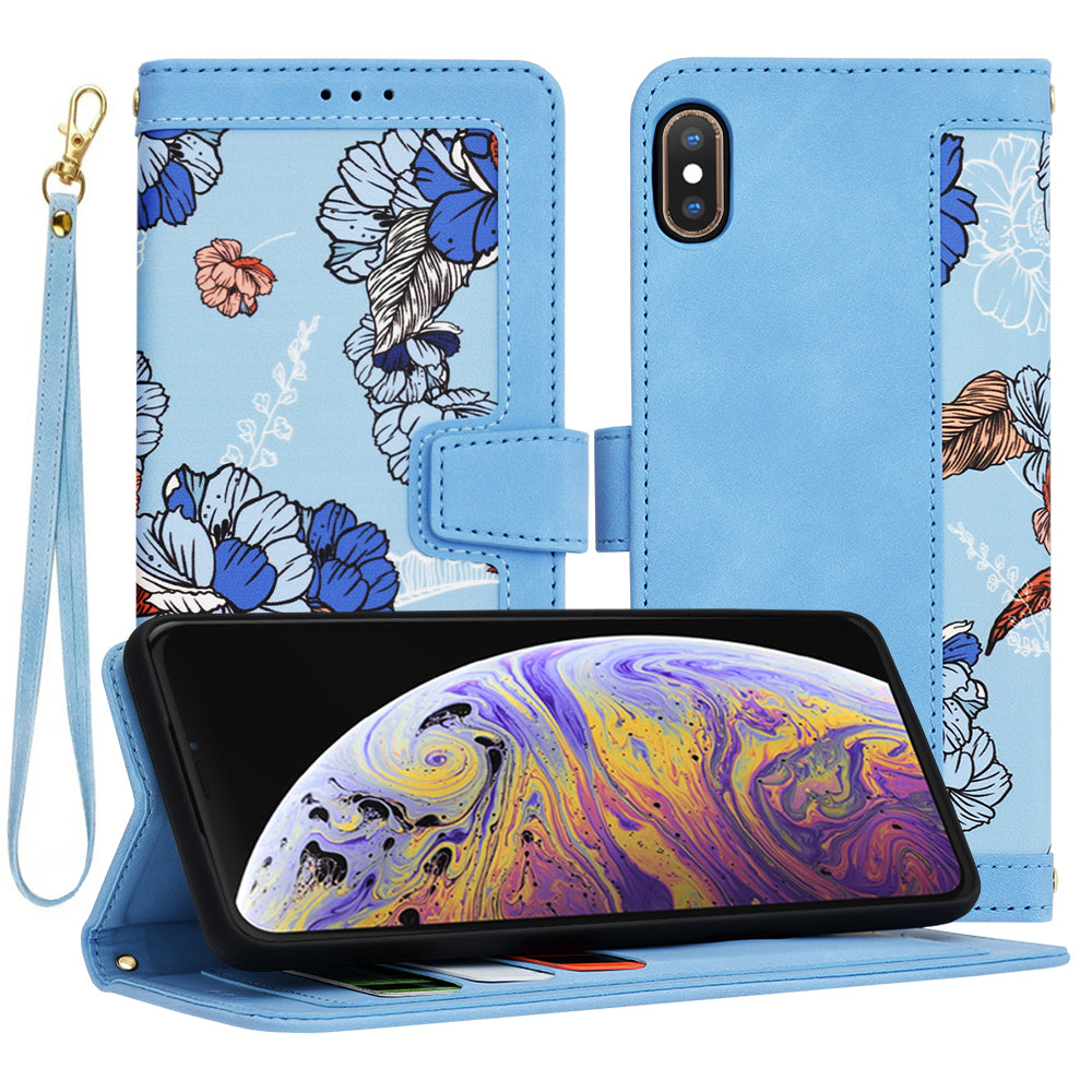 Ovitek za Apple iPhone XS Max, Techsuit, FlipCraft, modra