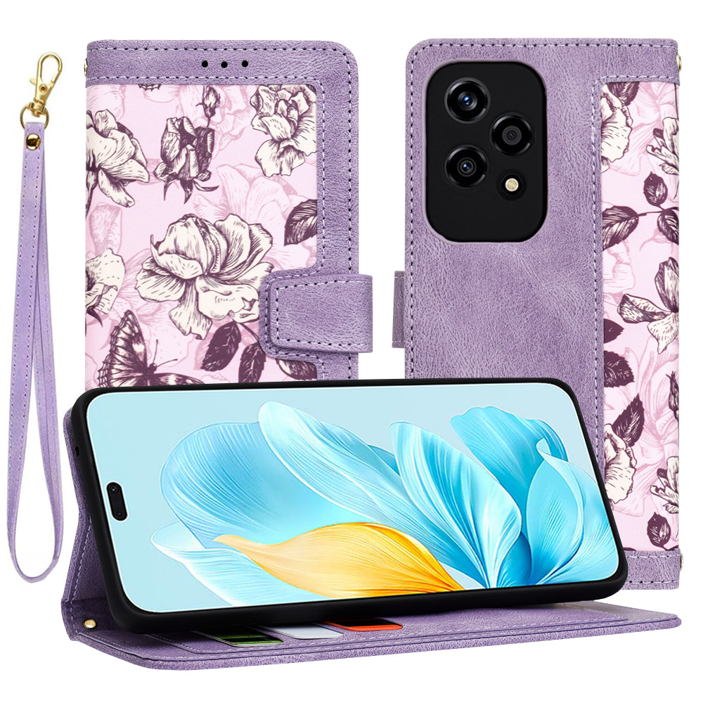 Ovitek za Honor 200 Lite, Techsuit, FlipCraft, vijoličen