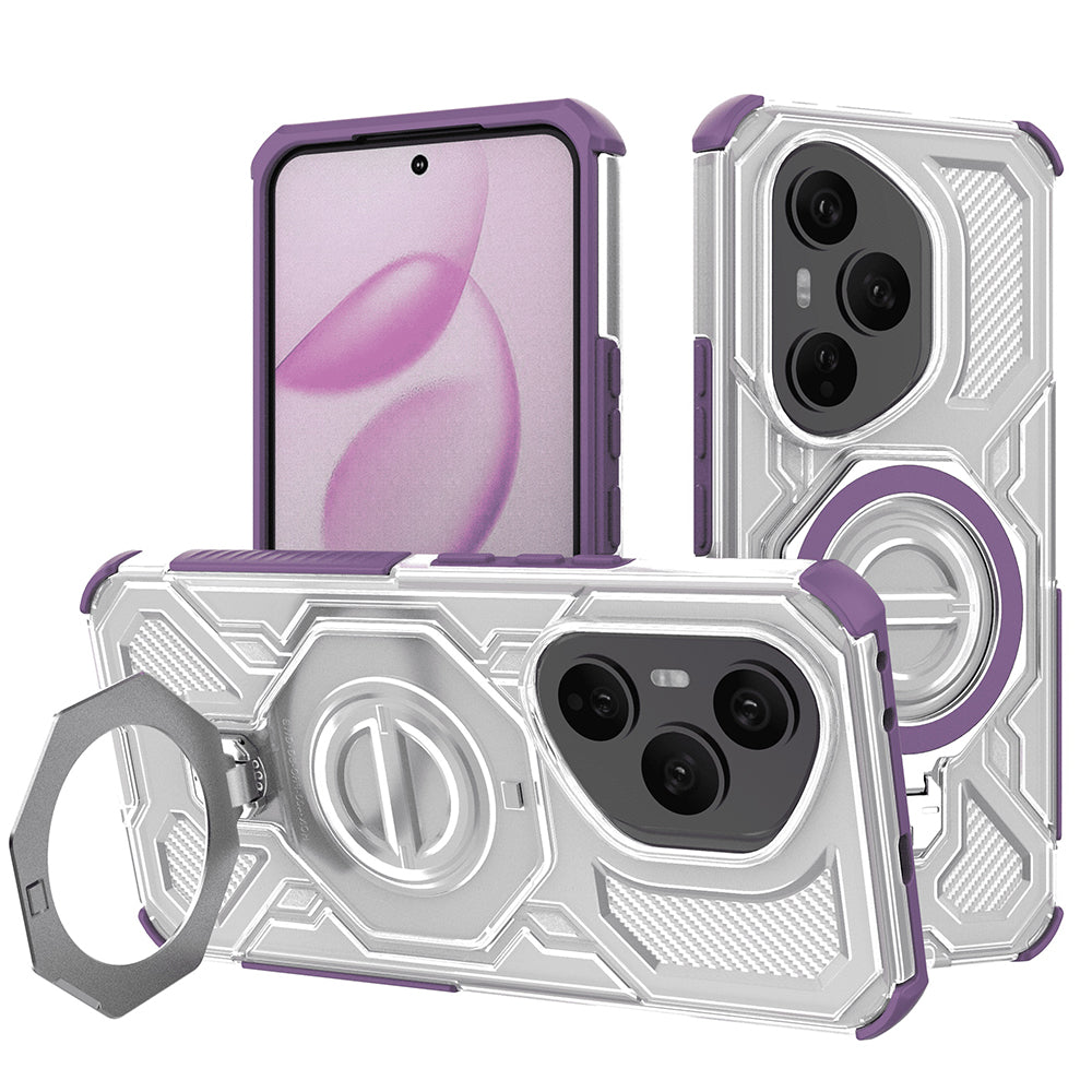 Ovitek za Honor 400 Pro, Techsuit, Carbon Shield Pro, vijoličen
