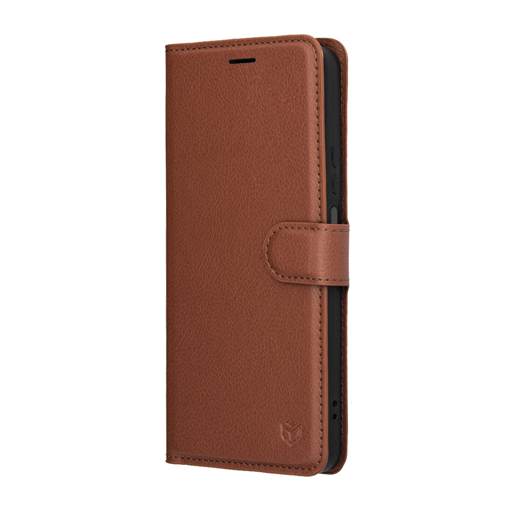 Ovitek za Honor 400 Smart 4G / X7d 4G / 400 Smart 5G, Techsuit, Leather Folio, rjava