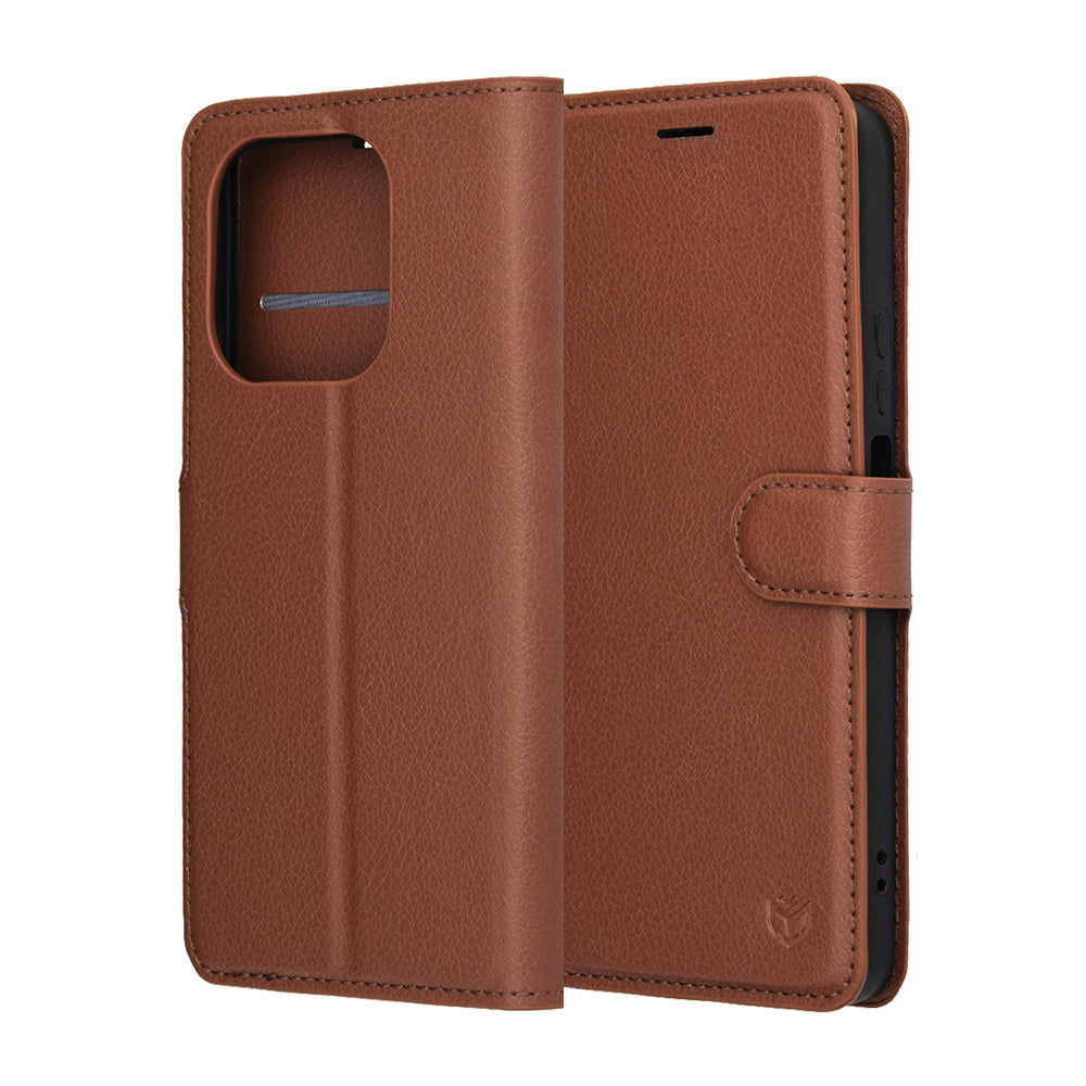 Ovitek za Honor 400 Smart 4G / X7d 4G / 400 Smart 5G, Techsuit, Leather Folio, rjava