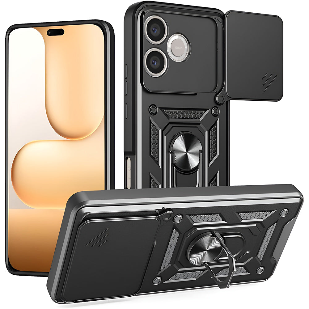 Case for Honor 600 Lite, Techsuit, CamShield, Black