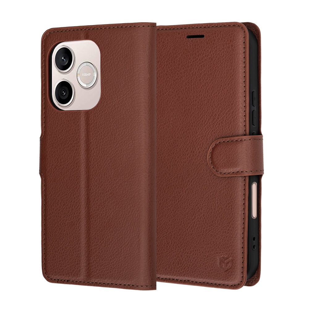 Ovitek za Honor 600 Lite, Techsuit, Leather Folio, rjava