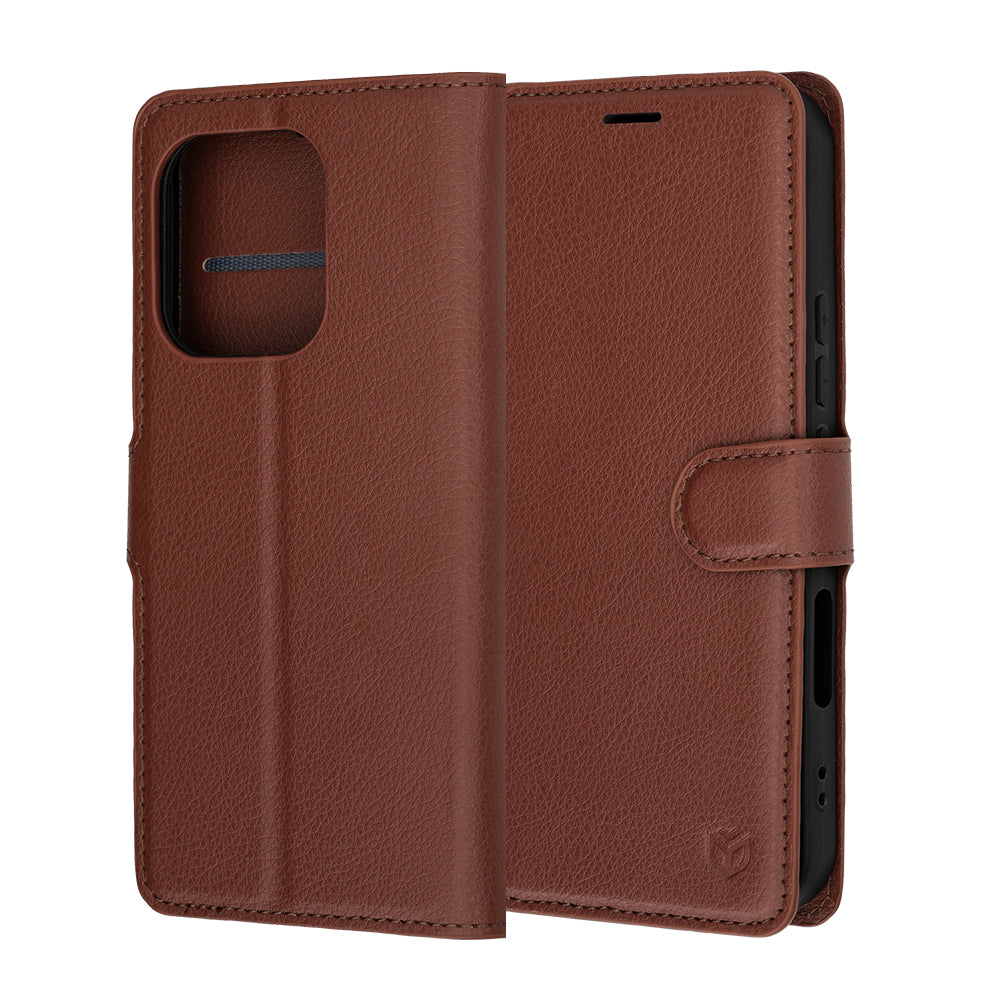 Ovitek za Honor 600 Lite, Techsuit, Leather Folio, rjava