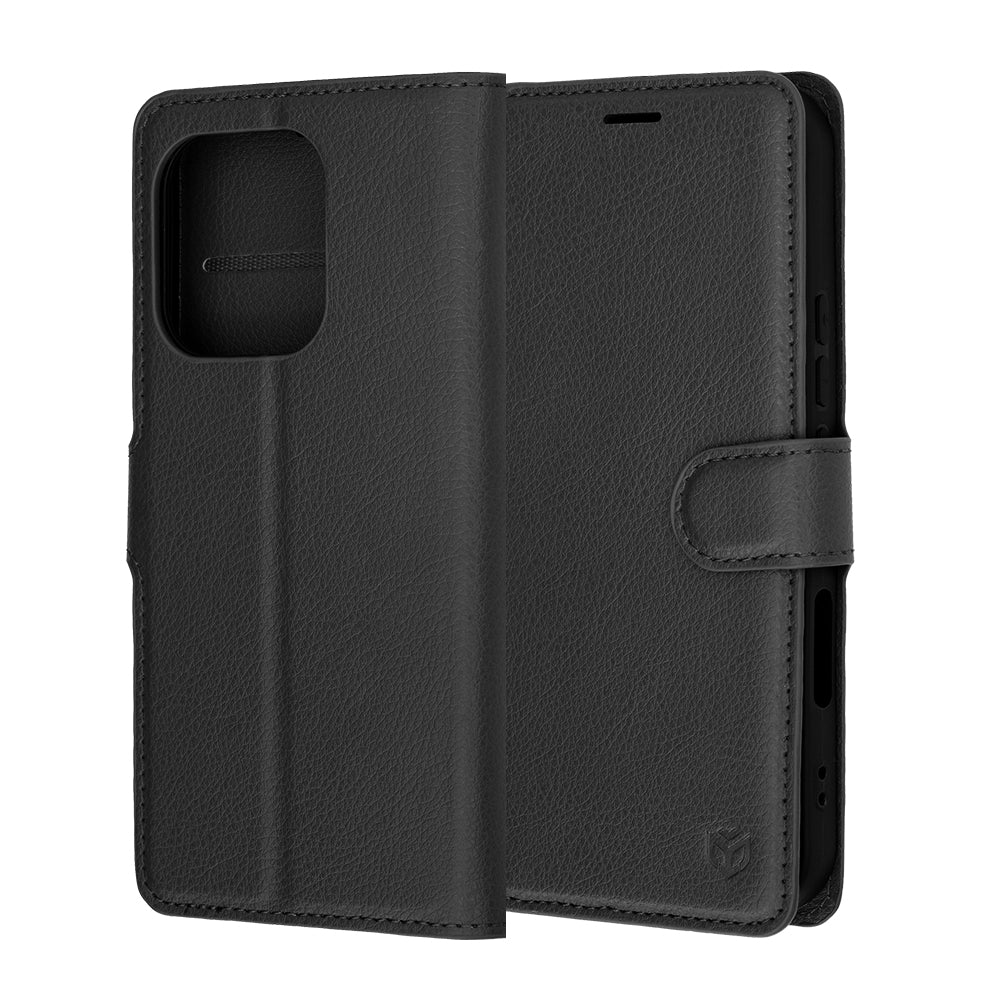 Ovitek za Honor 600 Lite, Techsuit, Leather Folio, Črn