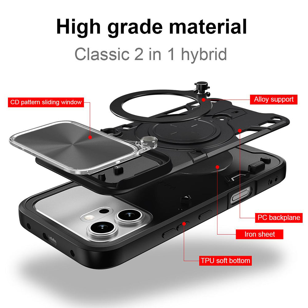 Case for Honor 600 Pro / 600, Techsuit, CamGuard Pro, Black