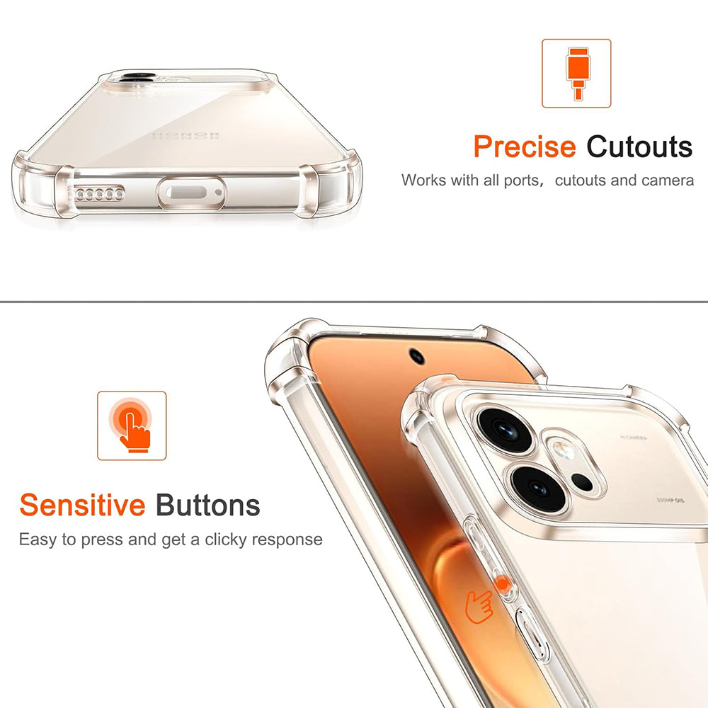 Ovitek za Honor 600 Pro, Techsuit, Shockproof Clear, Prozoren
