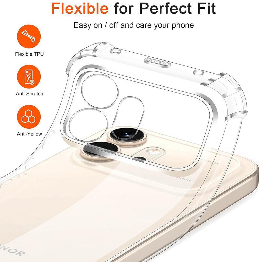 Ovitek za Honor 600 Pro, Techsuit, Shockproof Clear, Prozoren