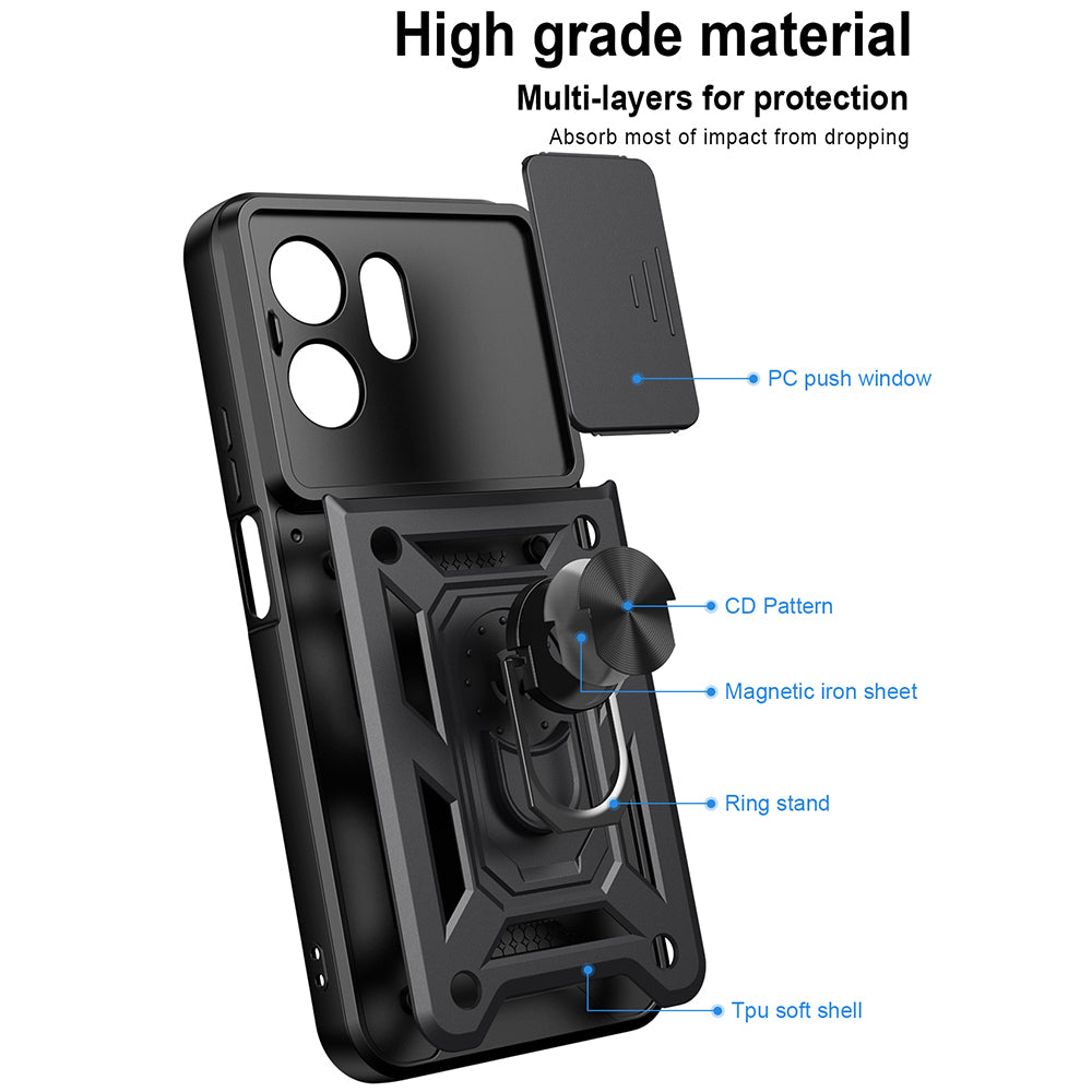 Ovitek za Honor 600 Smart, Techsuit, CamShield, modra