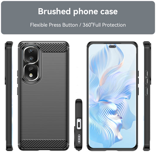 Ovitek za Honor 90 Pro / 80 Pro, Techsuit, Carbon, Črn